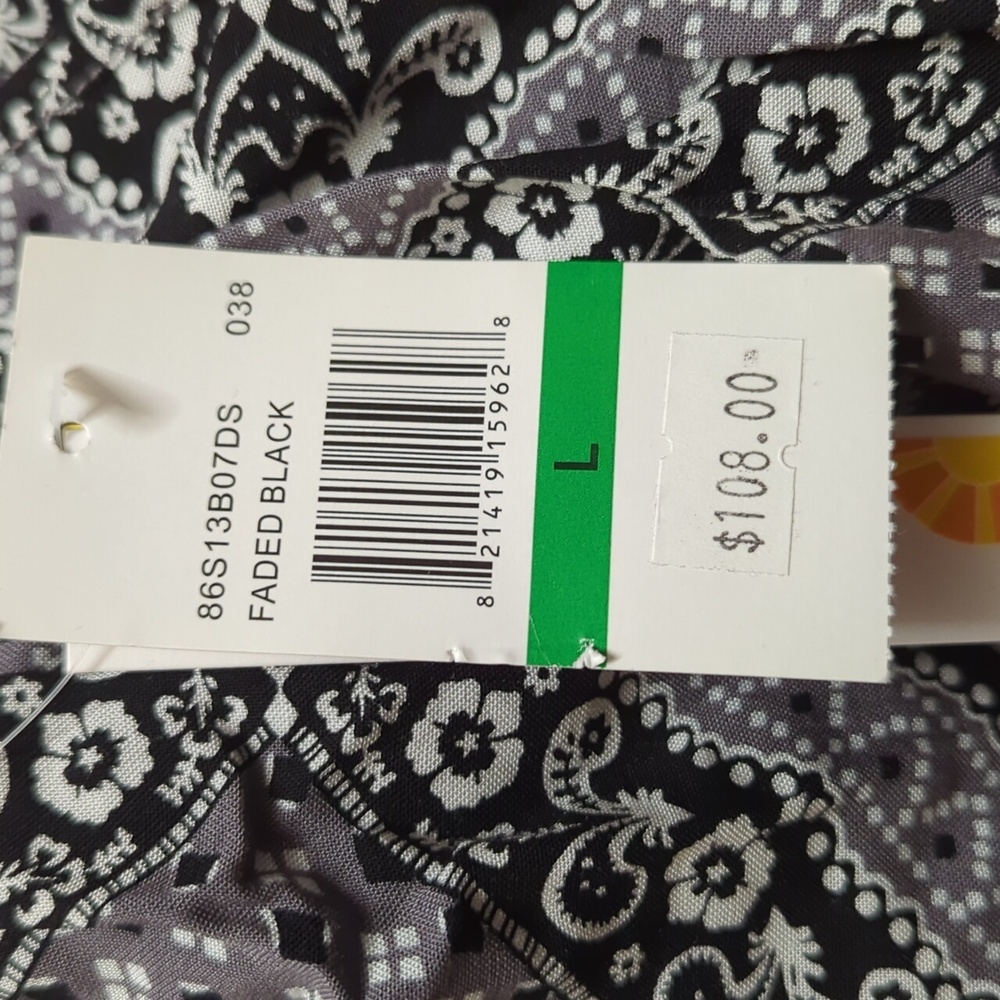 C & C California Printed Tiered Loose Wide Leg Jumpsuit Size L NWT MSRP $108 - Picture 9 of 9
